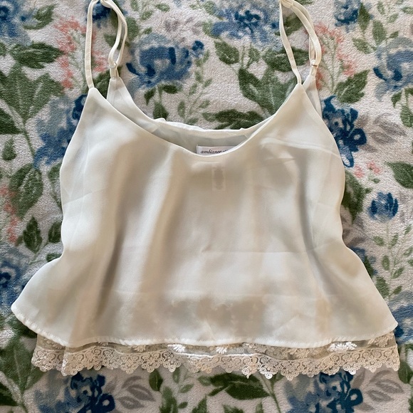 Flowy white lace trim Cami - Picture 5 of 5